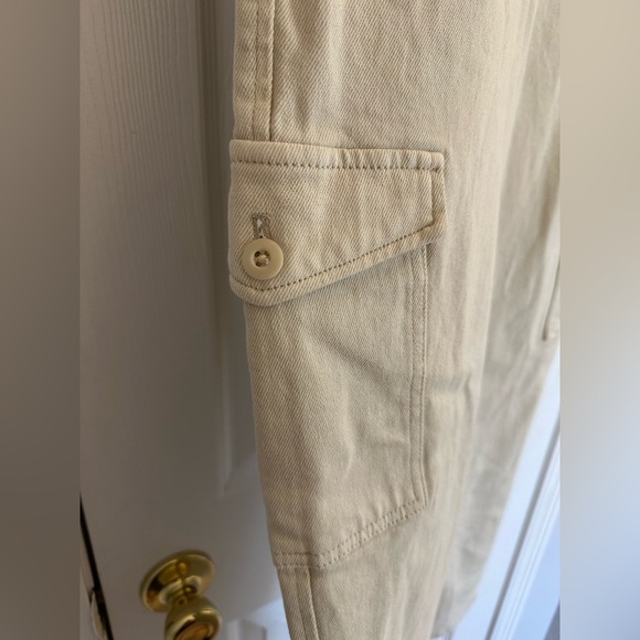 Aritzia Wilfred Free Womens 6 Modern Cargo Pant Light Beige GD Birch Utility - Picture 5 of 12